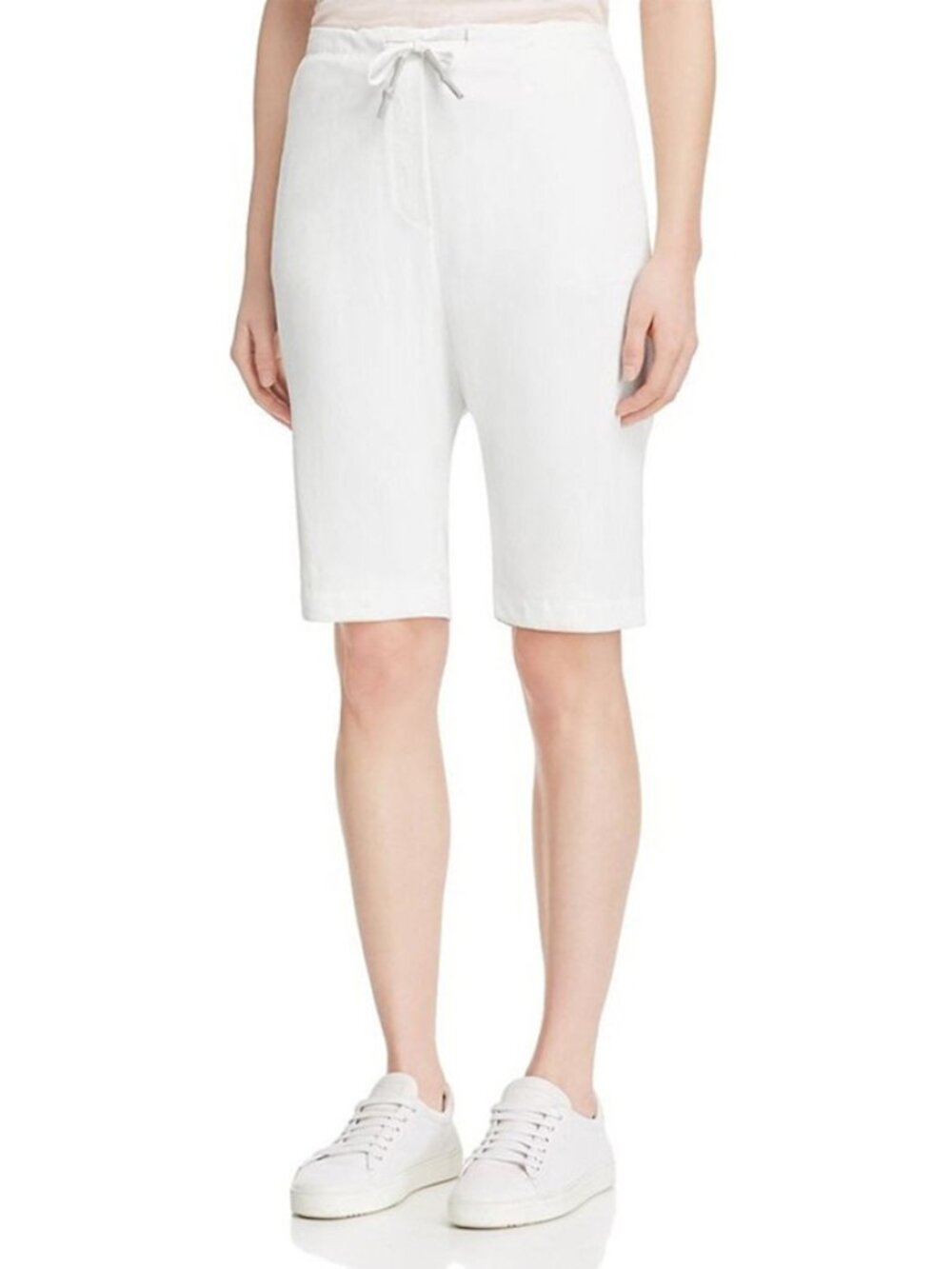 NWT $295 DKNY pure White Drawstring Drop Crotch Bermuda Shorts SIZE S